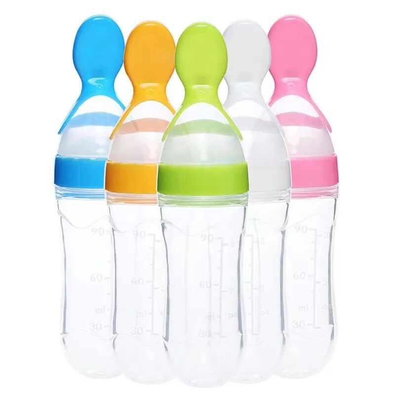 Baby Spoon Bottle Feeder Dropper Silicone Spoons for Feeding Medicine Kids Toddler Cutlery Utensils Newborn Training Baby Items