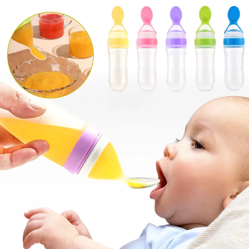 Baby Spoon Bottle Feeder Dropper Silicone Spoons for Feeding Medicine Kids Toddler Cutlery Utensils Newborn Training Baby Items