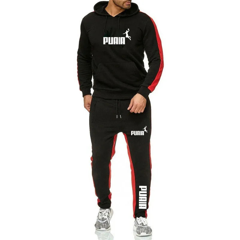 Mens Tracksuit Hooded Sweatshirts and Jogger Pants